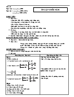 Giáo án Đại số 11 - Tiết 76; Ôn tập cuối năm