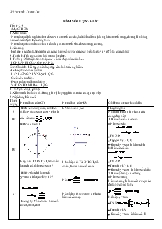 Giáo án Đại số 11 - Tiết:1, 2, 3: Hàm số lượng giác