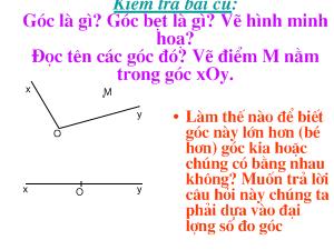 Giáo án Đại số 6 Tiết 17 Số đo góc