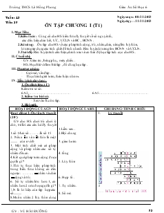 Giáo án Đại số 6 Tuần 13, Tiết 37 - Vũ Hải Đường