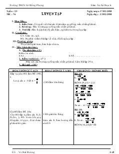 Giáo án Đại số 6 Tuần 25, Tiết 76 - Vũ Hải Đường