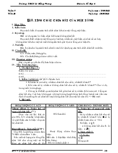 Giáo án Đại số 6 Tuần 7, Tiết 19 - Vũ Hải Đường