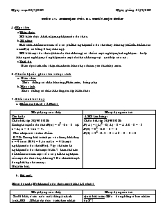 Giáo án Đại số 7 Tiết 62 Nghiệm của đa thức một biến