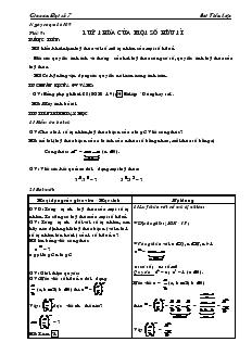 Giáo án Đại số 7