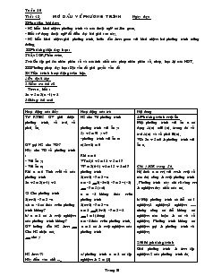 Giáo án Đại số 8 học kỳ 2 năm học 2009- 2010