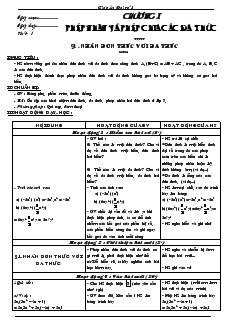 Giáo án Đại số 8 - Học kỳ I năm 2013 - 2014