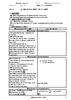 Giáo án Đại số 8 học kỳ I năm học 2013- 2014