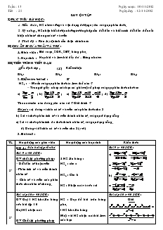 Giáo án Đại số 8 - Học kỳ I - Tuần 13 - Tiết 25, 26