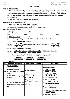 Giáo án Đại số 8 - Học kỳ I - Tuần 14 - Tiết 27, 28