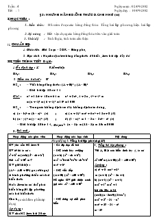 Giáo án Đại số 8 - Học kỳ I - Tuần 4 - Tiết 7, 8