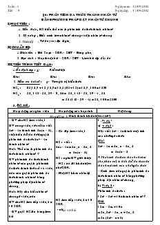 Giáo án Đại số 8 - Học kỳ I - Tuần 5 - Tiết 9, 10
