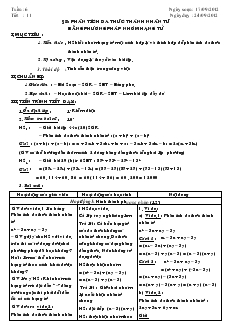 Giáo án Đại số 8 - Học kỳ I - Tuần 6 - Tiết 11, 12