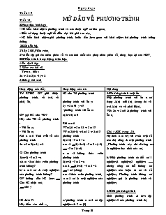 Giáo án Đại số 8 học kỳ II năm học 2008- 2009