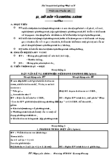 Giáo án Đại số 8 học kỳ II Trường THCS Quang Trung