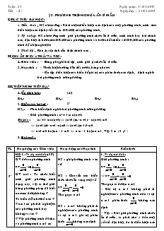 Giáo án Đại số 8 - Học kỳ II - Tuần 23 - Tiết 47, 48