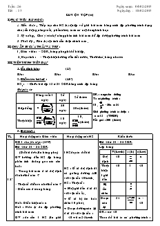 Giáo án Đại số 8 - Học kỳ II - Tuần 26, 27