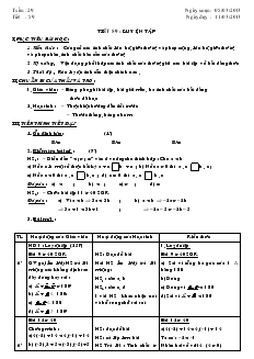 Giáo án Đại số 8 - Học kỳ II - Tuần 29 - Tiết 59, 60