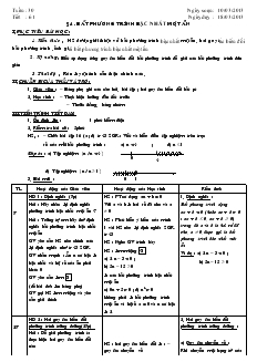 Giáo án Đại số 8 - Học kỳ II - Tuần 30, 31