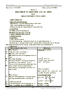 Giáo án Đại số 8 kỳ 1