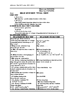 Giáo án Đại Số 8 năm 2011-2012