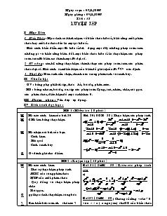 Giáo án Đại số 8 năm học 2005- 2006 Tiết 35 Luyện Tập