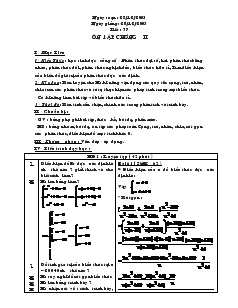 Giáo án Đại số 8 năm học 2005- 2006 Tiết 37 Ôn tập chương II
