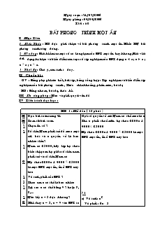 Giáo án Đại số 8 năm học 2005- 2006 Tiết 60 Bất phương trình một ẩn