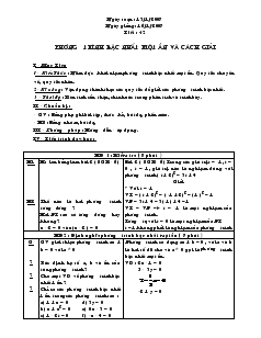 Giáo án Đại số 8 năm học 2006- 2007 Tiết 42 Phương trình bậc nhất một ẩn và cách giải