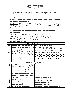 Giáo án Đại số 8 năm học 2006- 2007 Tiết 43 Phương trình đưa được về dạng ax + b = 0