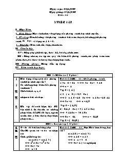 Giáo án Đại số 8 năm học 2006- 2007 Tiết 44 Luyện Tập