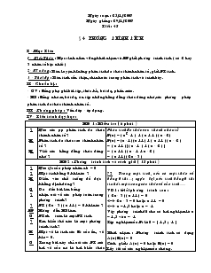 Giáo án Đại số 8 năm học 2006- 2007 Tiết 45 Phương trình tích