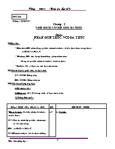 Giáo án Đại số 8 năm học 2007- 2008