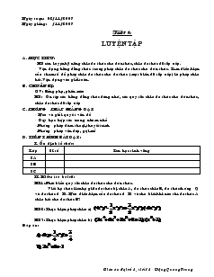 Giáo án Đại số 8 năm học 2007 Tiết 18 Luyện tập
