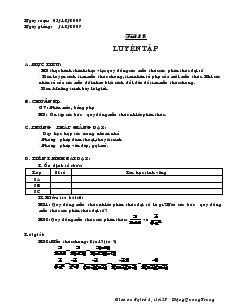 Giáo án Đại số 8 năm học 2007 Tiết 27 Luyện tập