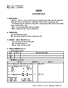 Giáo án Đại số 8 năm học 2007 Tiết 29 Luyện tập