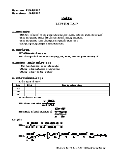 Giáo án Đại số 8 năm học 2007 Tiết 35 Luyện tập