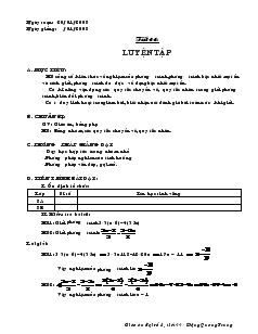Giáo án Đại số 8 năm học 2007 Tiết 44 Luyện tập