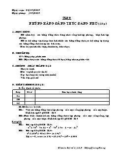 Giáo án Đại số 8 năm học 2007 Tiết 7 Những hằng đẳng thức đáng nhớ( tiếp)