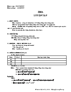 Giáo án Đại số 8 năm học 2007 Tiết 8 Luyện tập