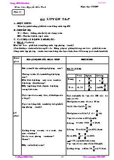 Giáo án Đại số 8 năm học 2008- 2009 Tiết 52 Luyện tập
