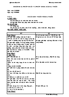 Giáo án đại số 8 năm học 2008-2009