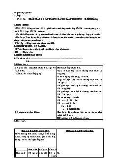 Giáo án Đại số 8 năm học 2009- 2010  Tiết 51 Giải bài toán bằng cách lập phương trình(tiếp)