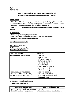 Giáo án Đại số 8 năm học 2010- 2011 Tiết 13 Phân tích đa thức thành nhân tử bằng cách phối hợp nhiều phương pháp