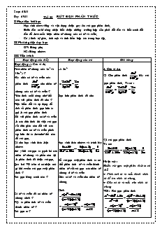 Giáo án Đại số 8 năm học 2010- 2011 Tiết 22 Rút gọn phân thức