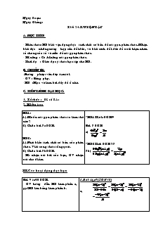 Giáo án Đại số 8 năm học 2010- 2011 Tiết 24 Luyện Tập