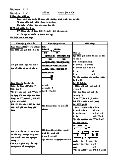 Giáo án Đại số 8 năm học 2010- 2011 Tiết 44 Luyện Tập