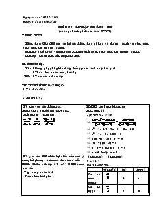 Giáo án Đại số 8 năm học 2010- 2011 Tiết 55 Ôn tập chương III (có thực hành giải toán trên mtct)