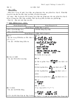 Giáo án Đại số 8 năm học 2012- 2013  Tiết 35 Luyện Tập