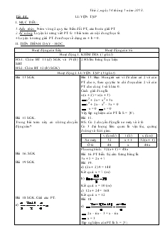Giáo án Đại số 8 năm học 2012- 2013  Tiết 44 Luyện Tập