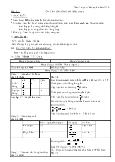 Giáo án Đại số 8 năm học 2012- 2013  Tiết 55 Ôn tập chương iii (tiếp theo)